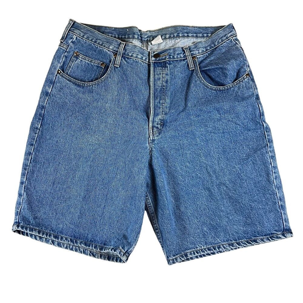 Vtg Brittania Denim Jean Shorts Baggy Fit Mens 40 Button Fly Medium Wash NWT